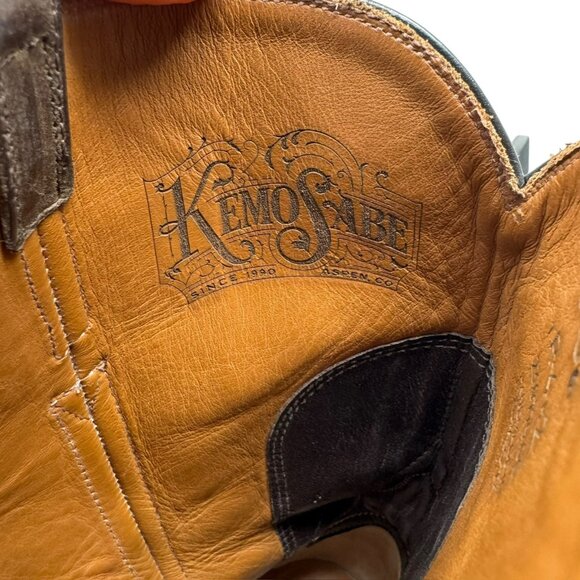 Kemo Sabe Mad Dog Roper Western Boots Mens 9.5 EE Brown Leather Handmade - Picture 12 of 15